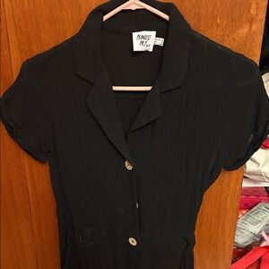 Princess Polly Black Button up Romper